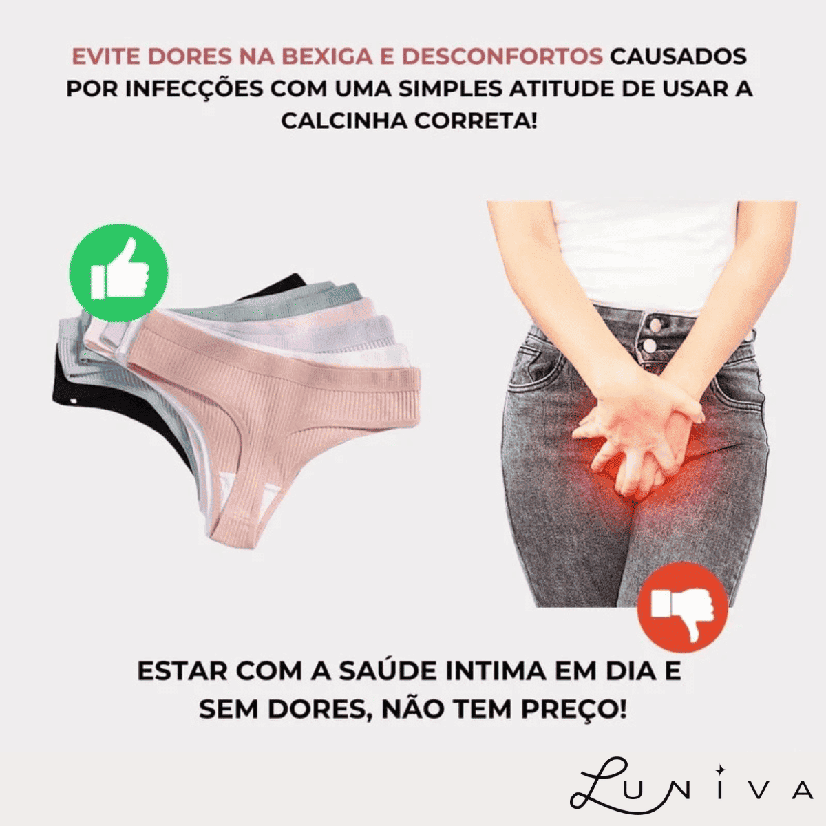 Calcinha Luniva Confort® - Compre 5 Leve 10