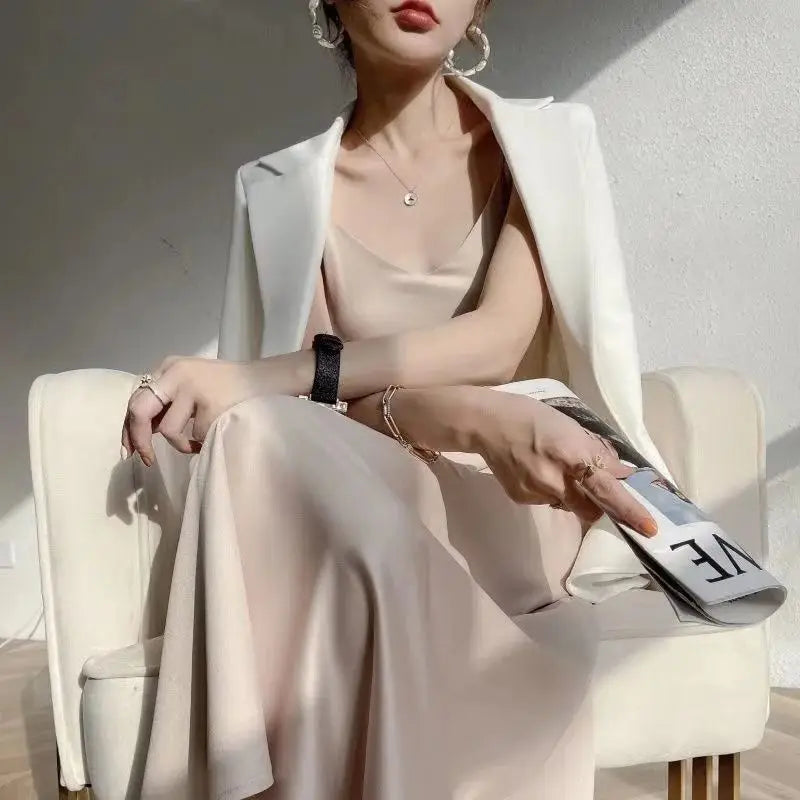 Vestido de Cetim Casual - Loja Luniva
