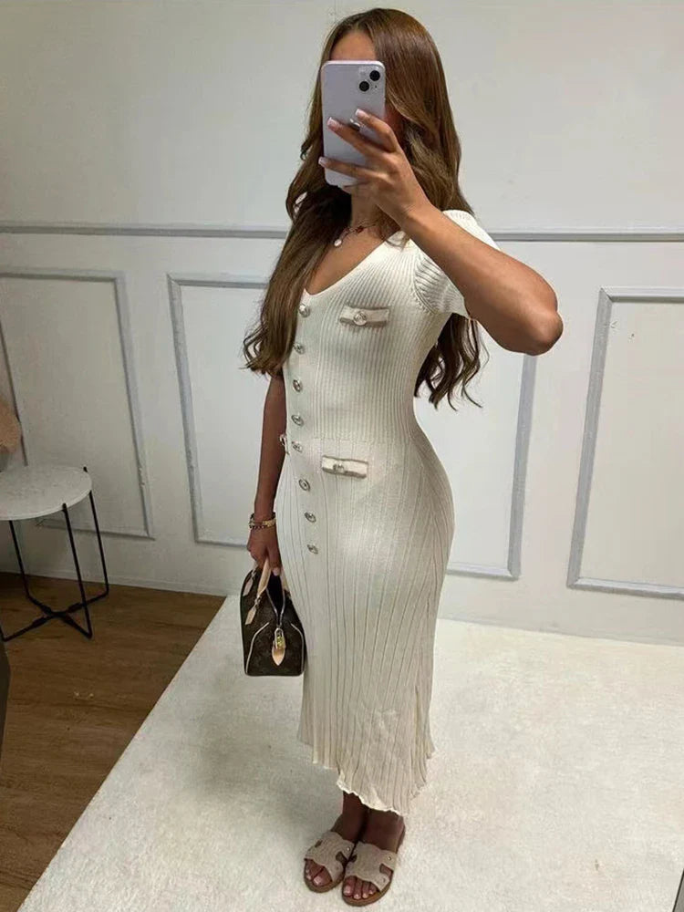 Vestido Longo de Malha Romilda - Loja Luniva