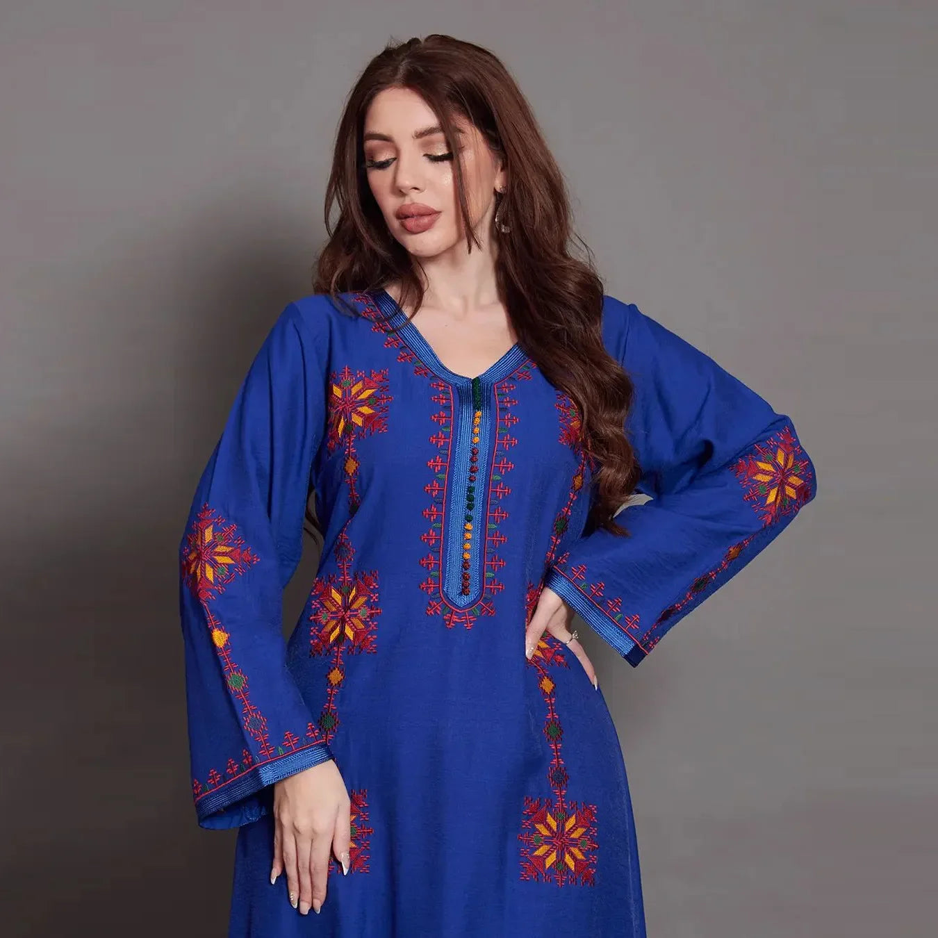 Vestido Longo Bordado Orlena - Loja Luniva