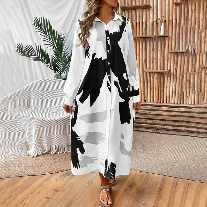Vestido Longo Estampado Madalena - Loja Luniva