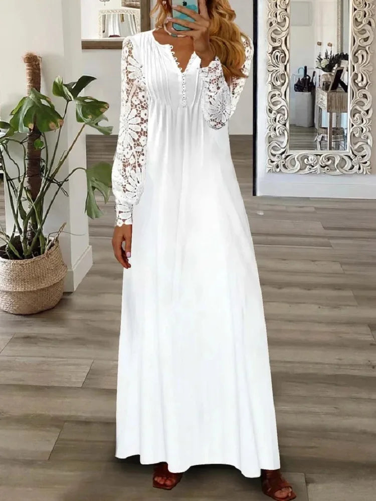 Vestido de Manga Comprida Elenice - Loja Luniva