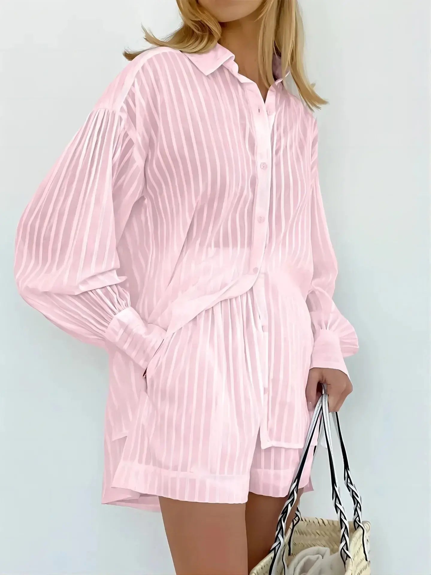 Conjunto Feminino Listrado Nicolette - Loja Luniva