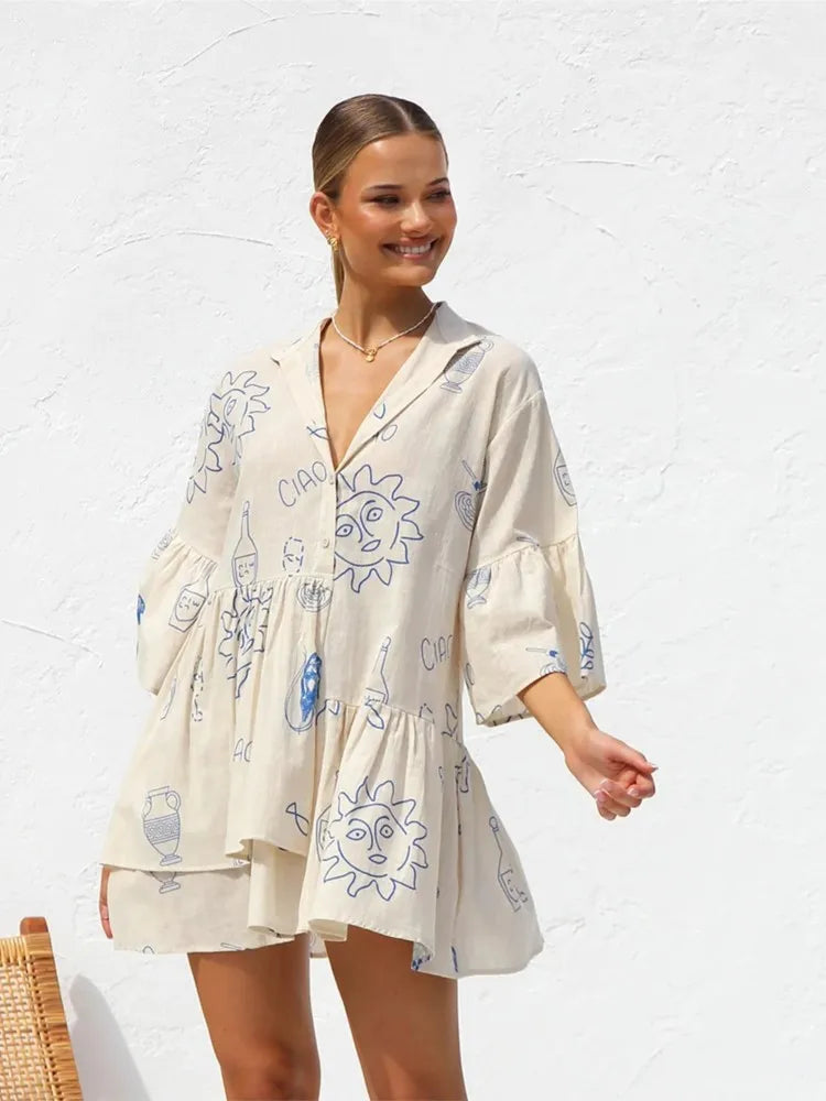 Vestido Estampado Gracinda - Loja Luniva