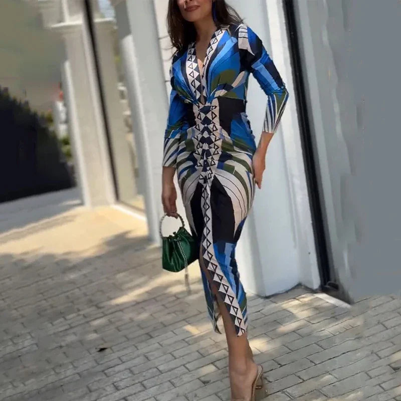 Vestido Longo Estampado Adelina - Loja Luniva