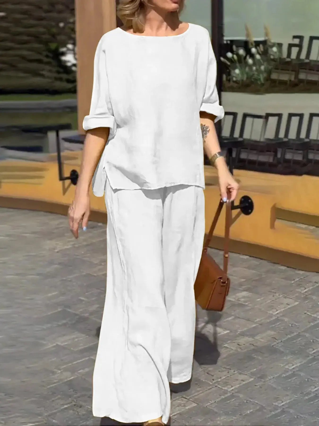 Conjunto de Linho Solto com Caimento Perfeito - Loja Luniva