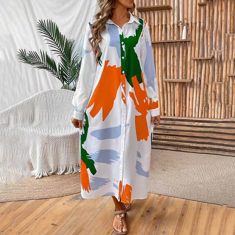 Vestido Longo Estampado Madalena - Loja Luniva