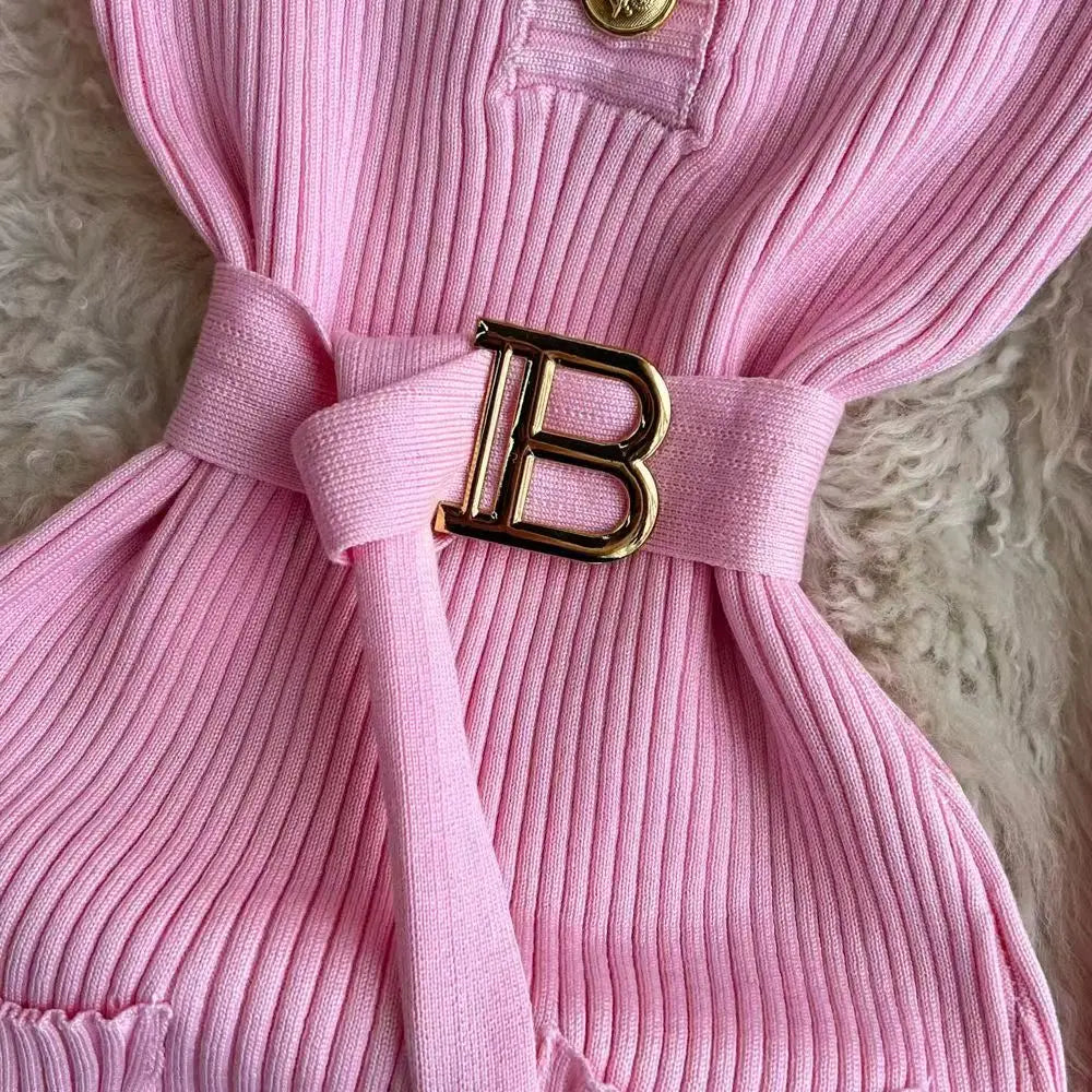 Vestido Longo de Malha com Botões Roselina - Loja Luniva