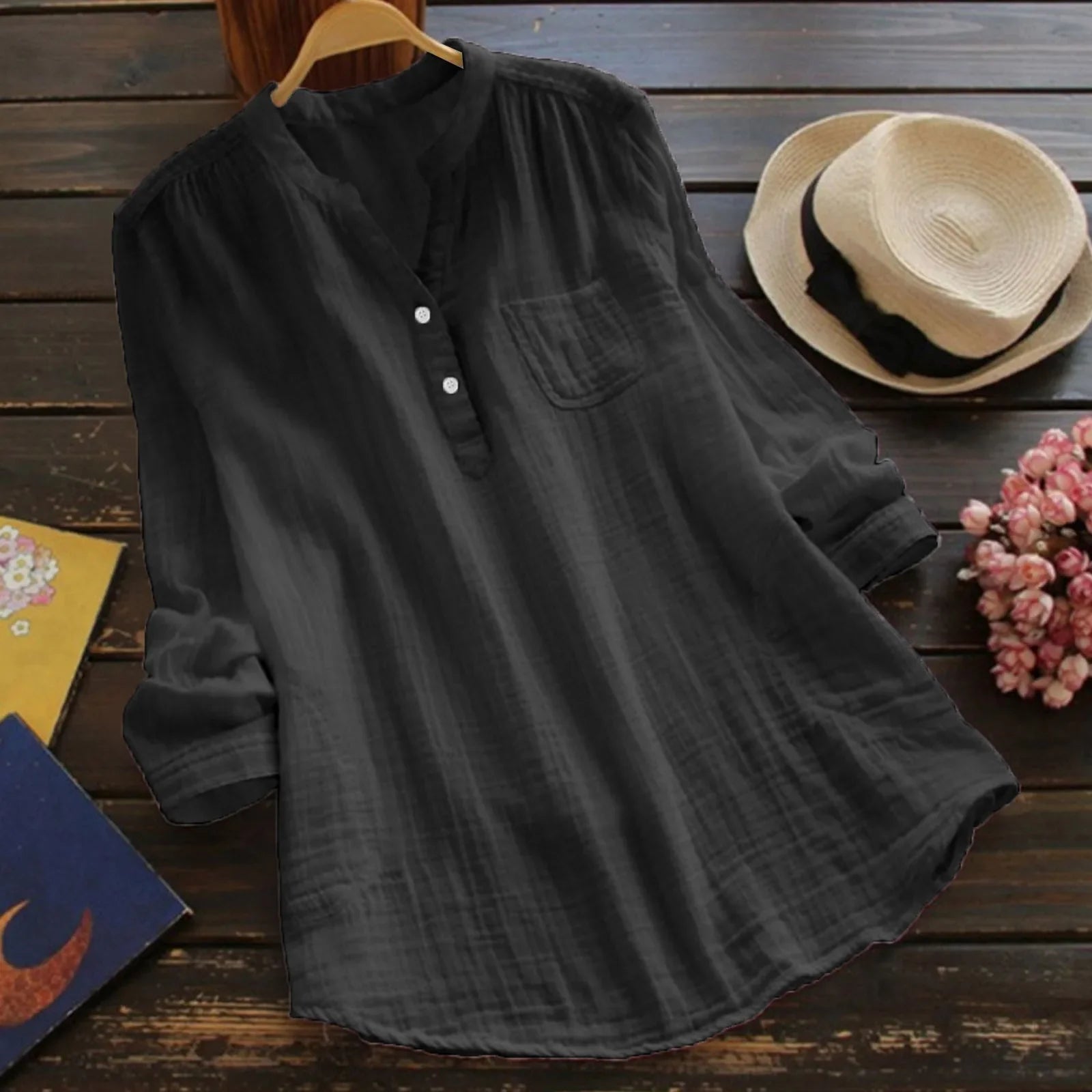 Camisa Feminina de Manga Comprida Melisande - Loja Luniva