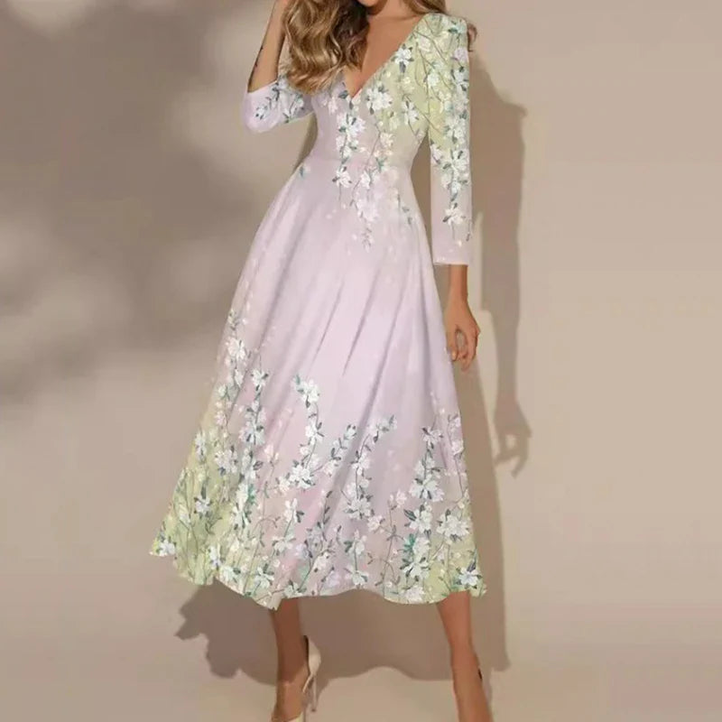 Vestido com Estampa Floral Brielle - Loja Luniva