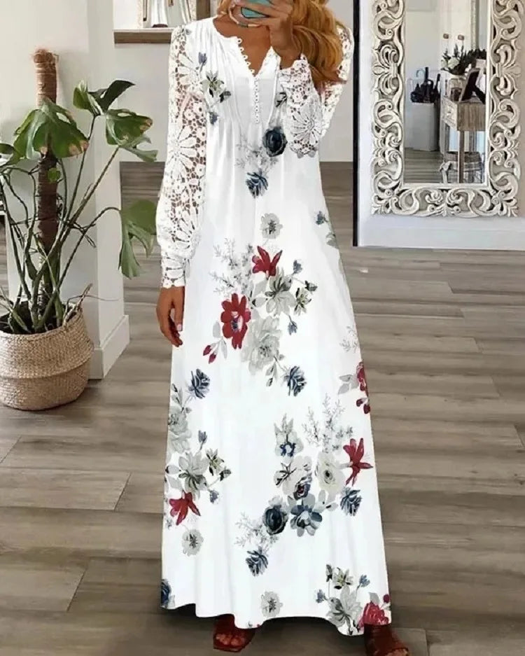 Vestido de Manga Comprida Elenice - Loja Luniva