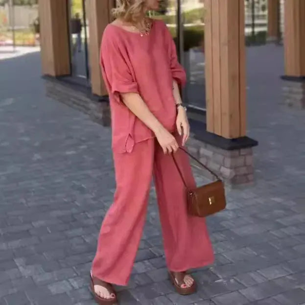 Conjunto de Linho Solto com Caimento Perfeito - Loja Luniva