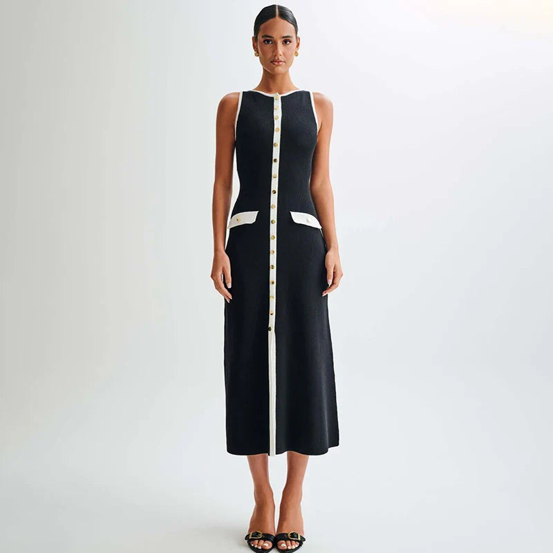 Vestido Longo com Botões Francine - Loja Luniva