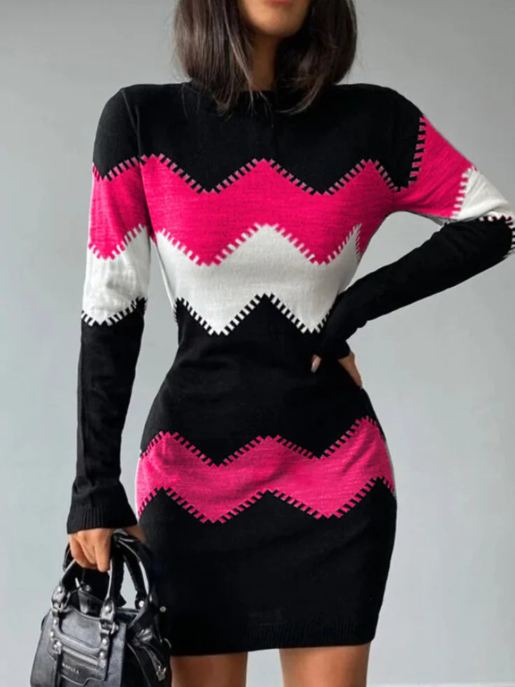 Vestido de Malha com Manga Comprida Bernadette - Loja Luniva