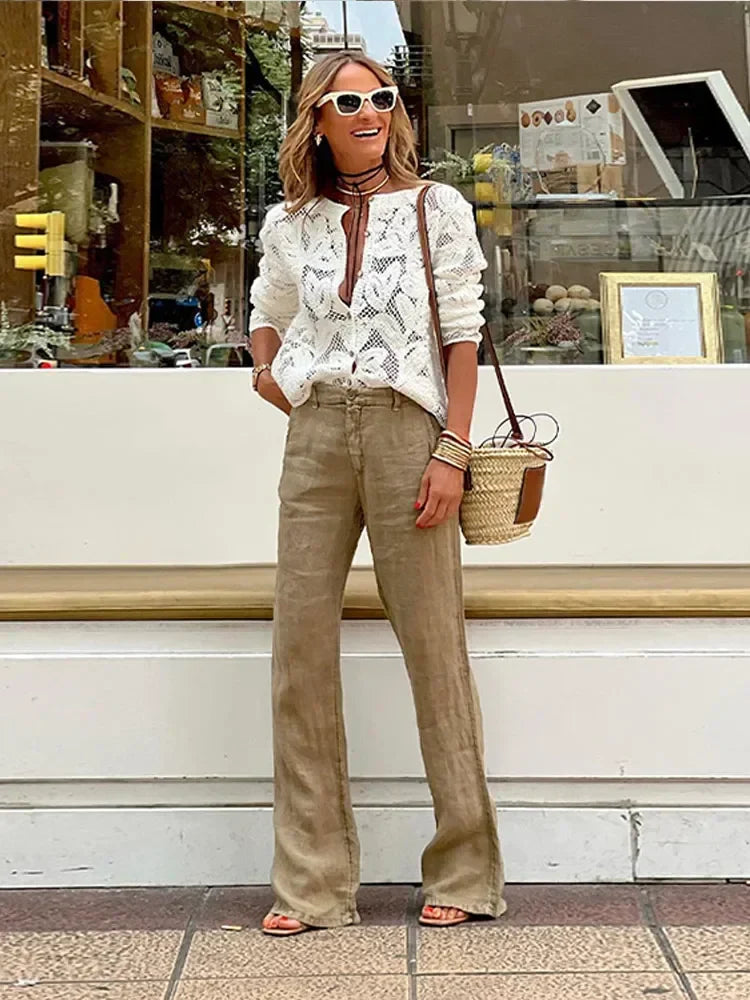 Camisa Feminina de Renda Lorena - Loja Luniva