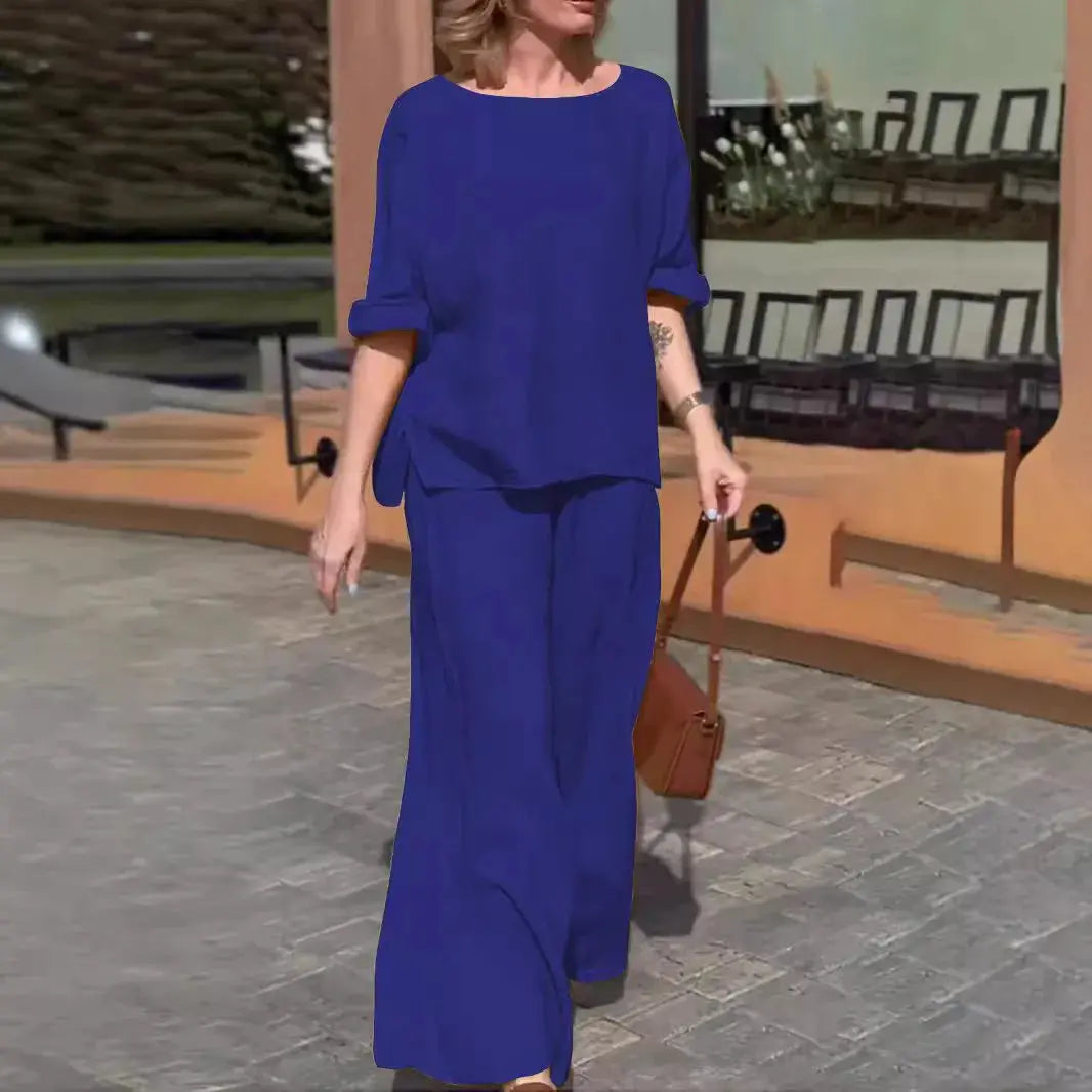 Conjunto de Linho Solto com Caimento Perfeito - Loja Luniva