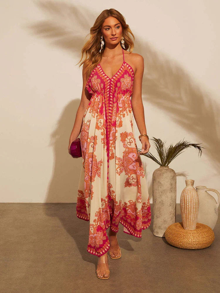 Vestido Longo Estampado Nerissa - Loja Luniva
