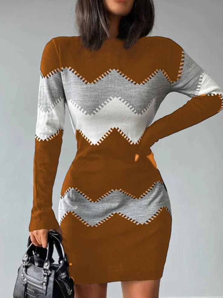 Vestido de Malha com Manga Comprida Bernadette - Loja Luniva