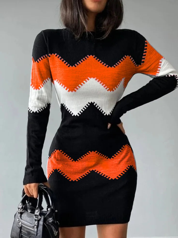 Vestido de Malha com Manga Comprida Bernadette - Loja Luniva