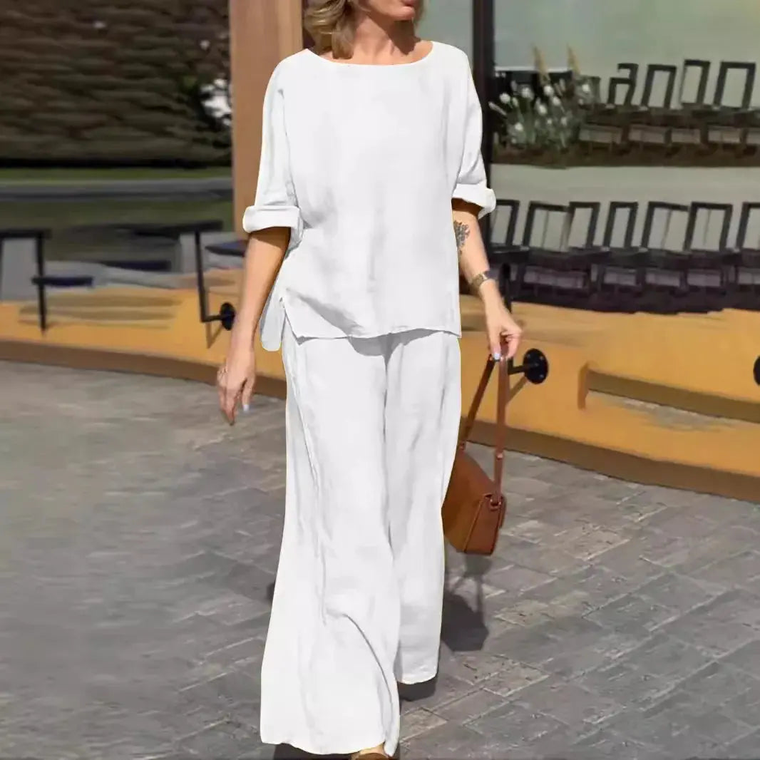 Conjunto de Linho Solto com Caimento Perfeito - Loja Luniva