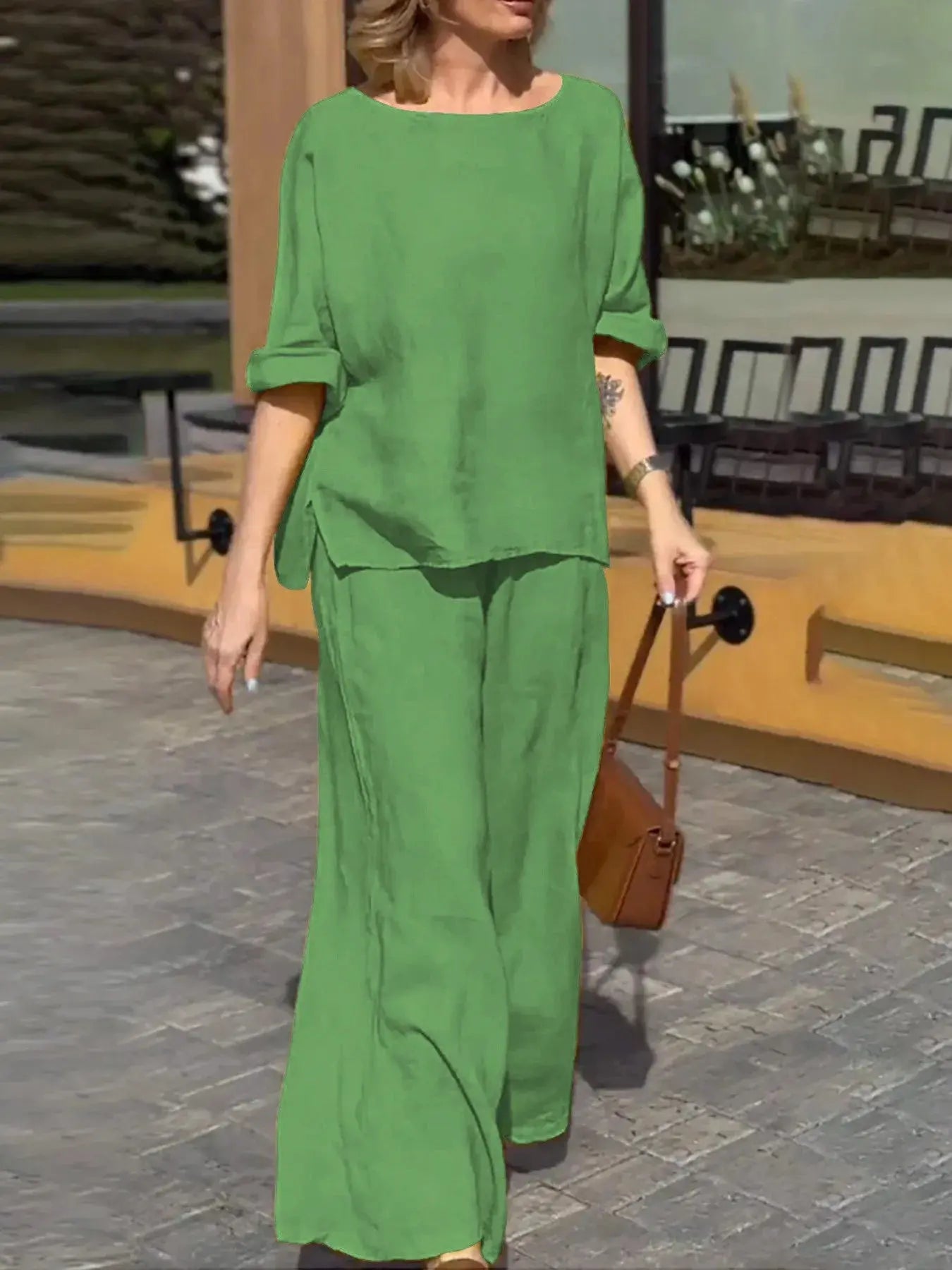 Conjunto de Linho Solto com Caimento Perfeito - Loja Luniva