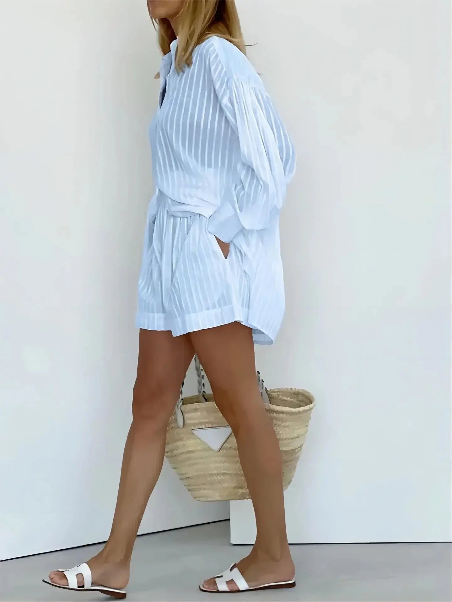 Conjunto Feminino Listrado Nicolette - Loja Luniva