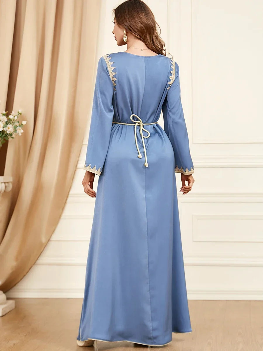 Vestido Longo com Cordão Titania - Loja Luniva