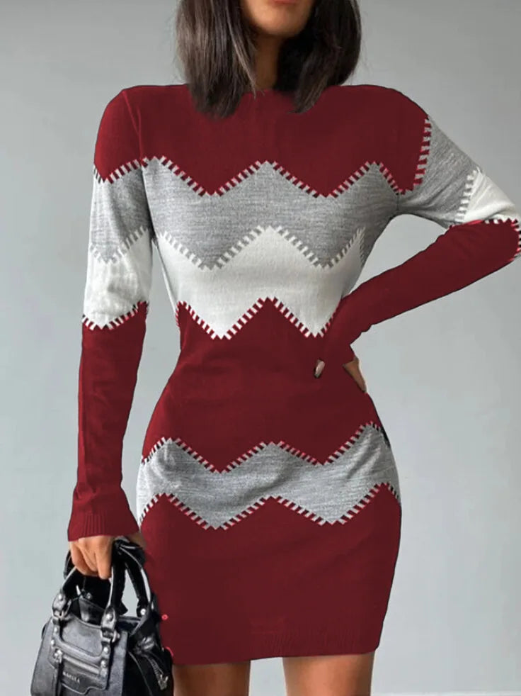 Vestido de Malha com Manga Comprida Bernadette - Loja Luniva