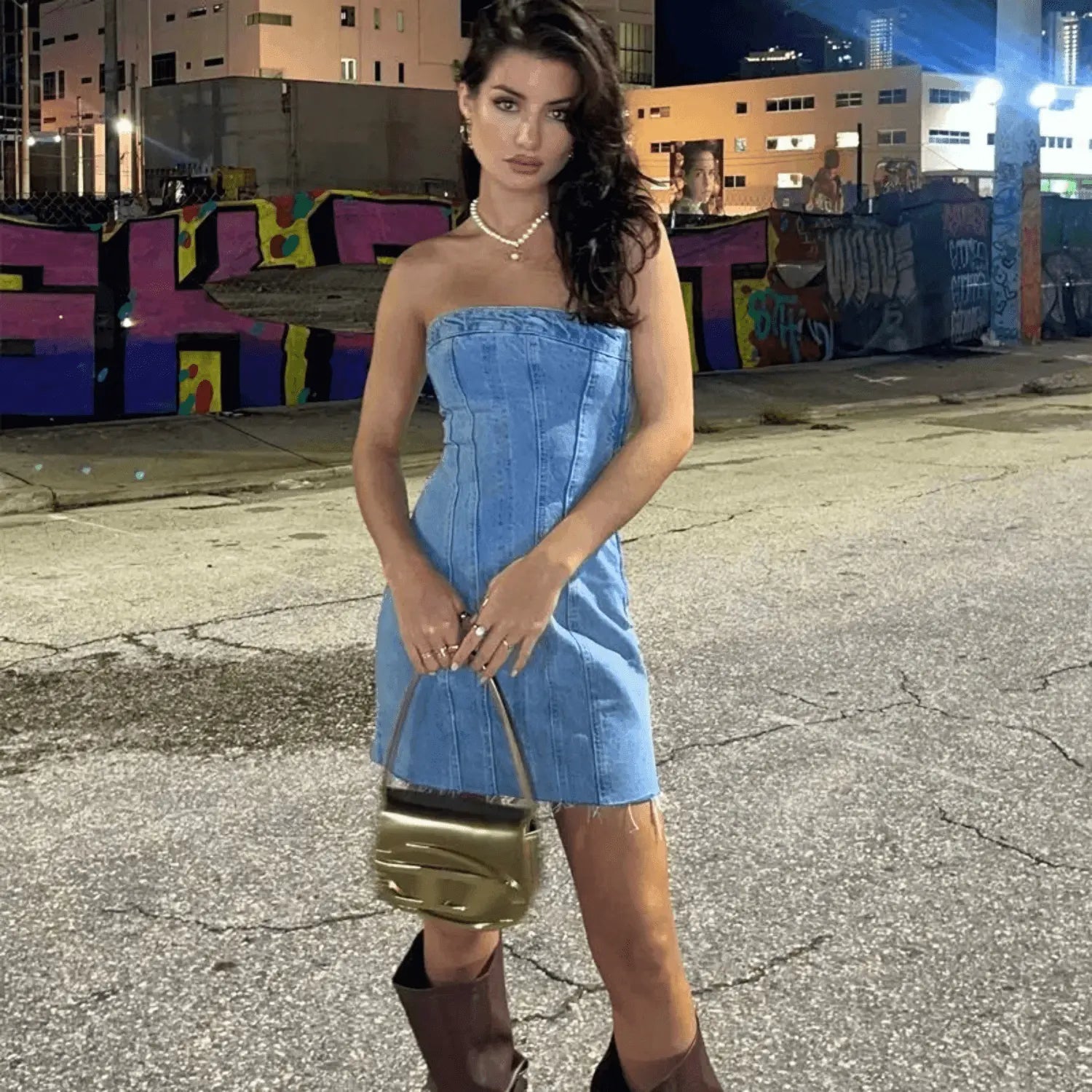Vestido Denim - Loja Luniva