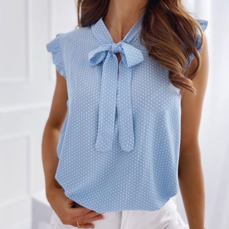 Blusa Feminina Casual Com Laço - Loja Luniva