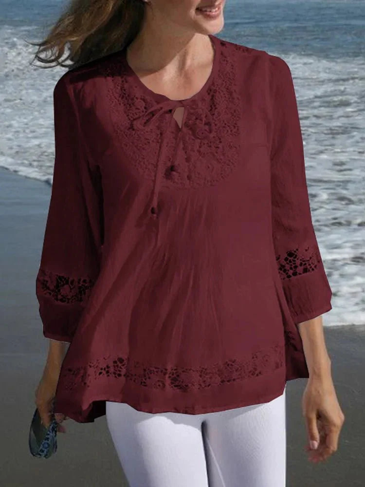 Blusa Feminina de Crochê Alzira - Loja Luniva
