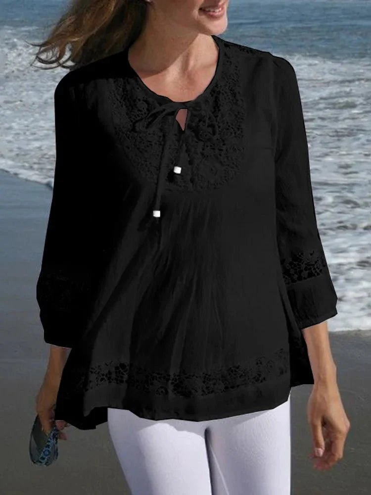 Blusa Feminina de Crochê Alzira - Loja Luniva