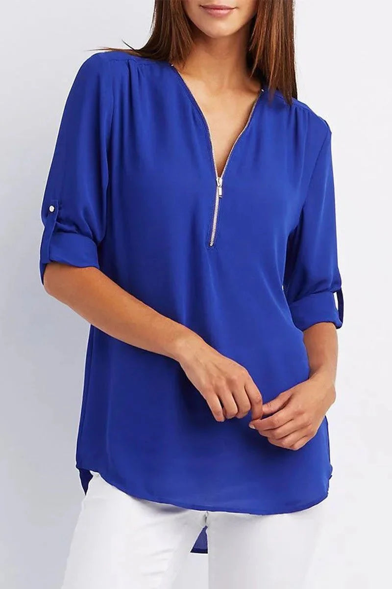 Blusa Feminina Gola V - Loja Luniva