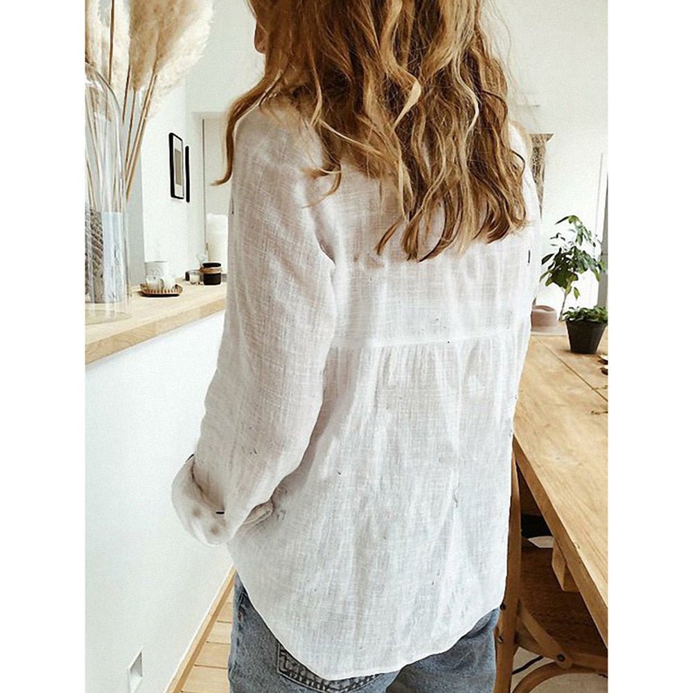 Camisa De Linho Feminina - Abigail - Loja Luniva