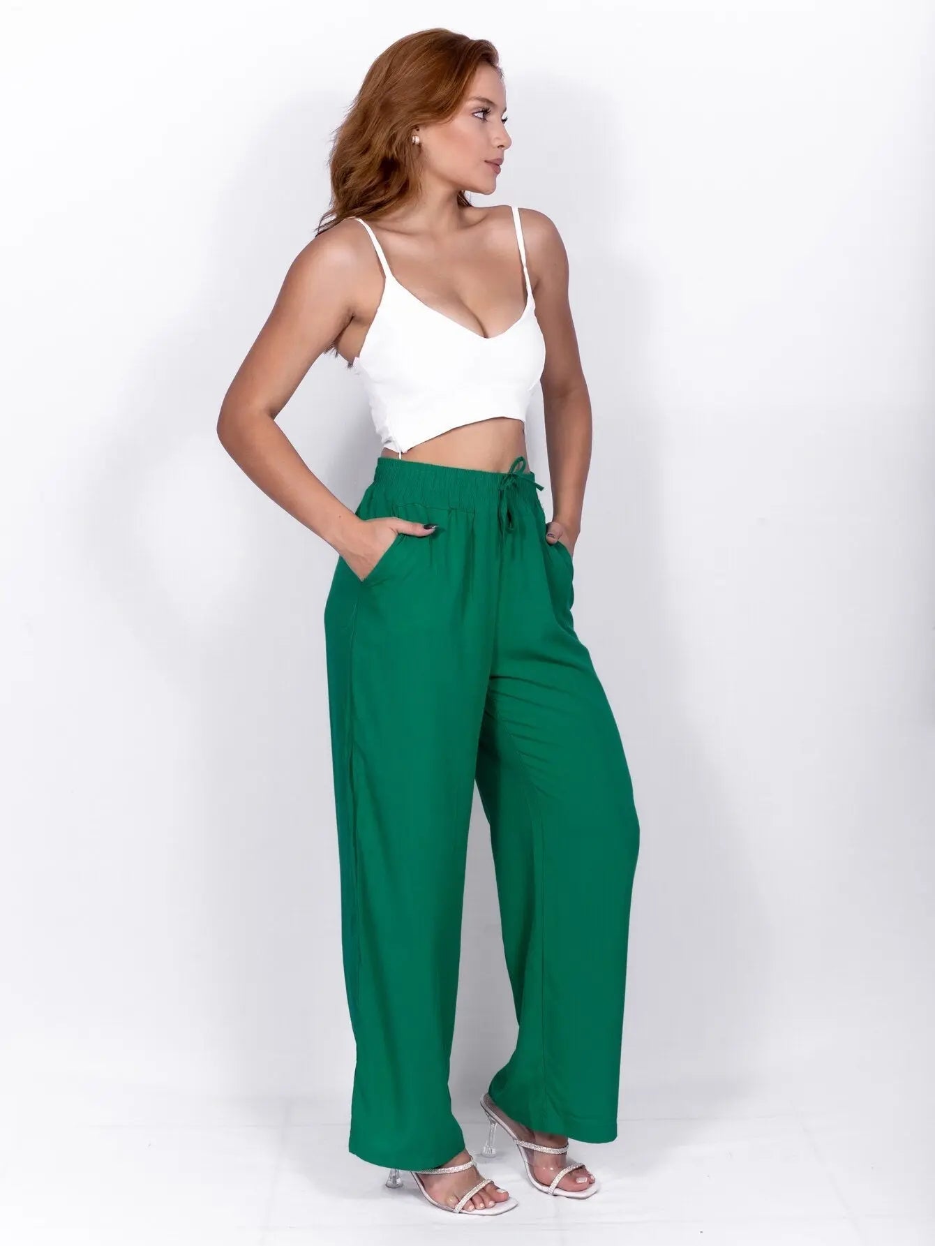 Calça Feminina Pantalona De Viscolinho - Loja Luniva