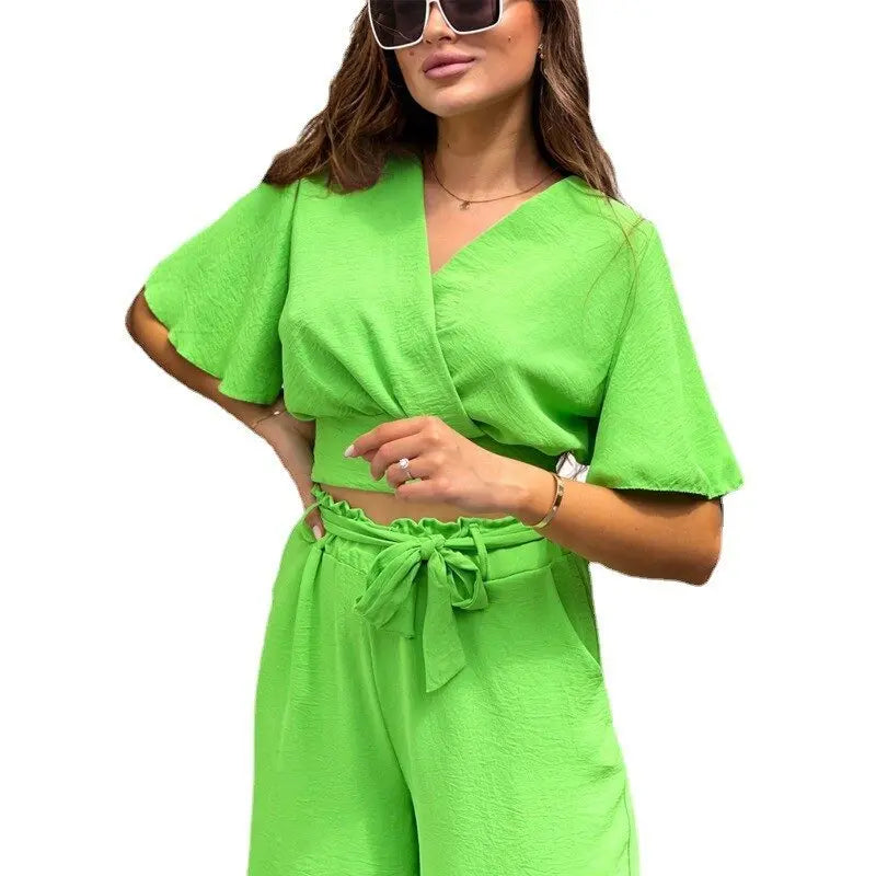 Calça Feminina Pantalona Verde - Loja Luniva