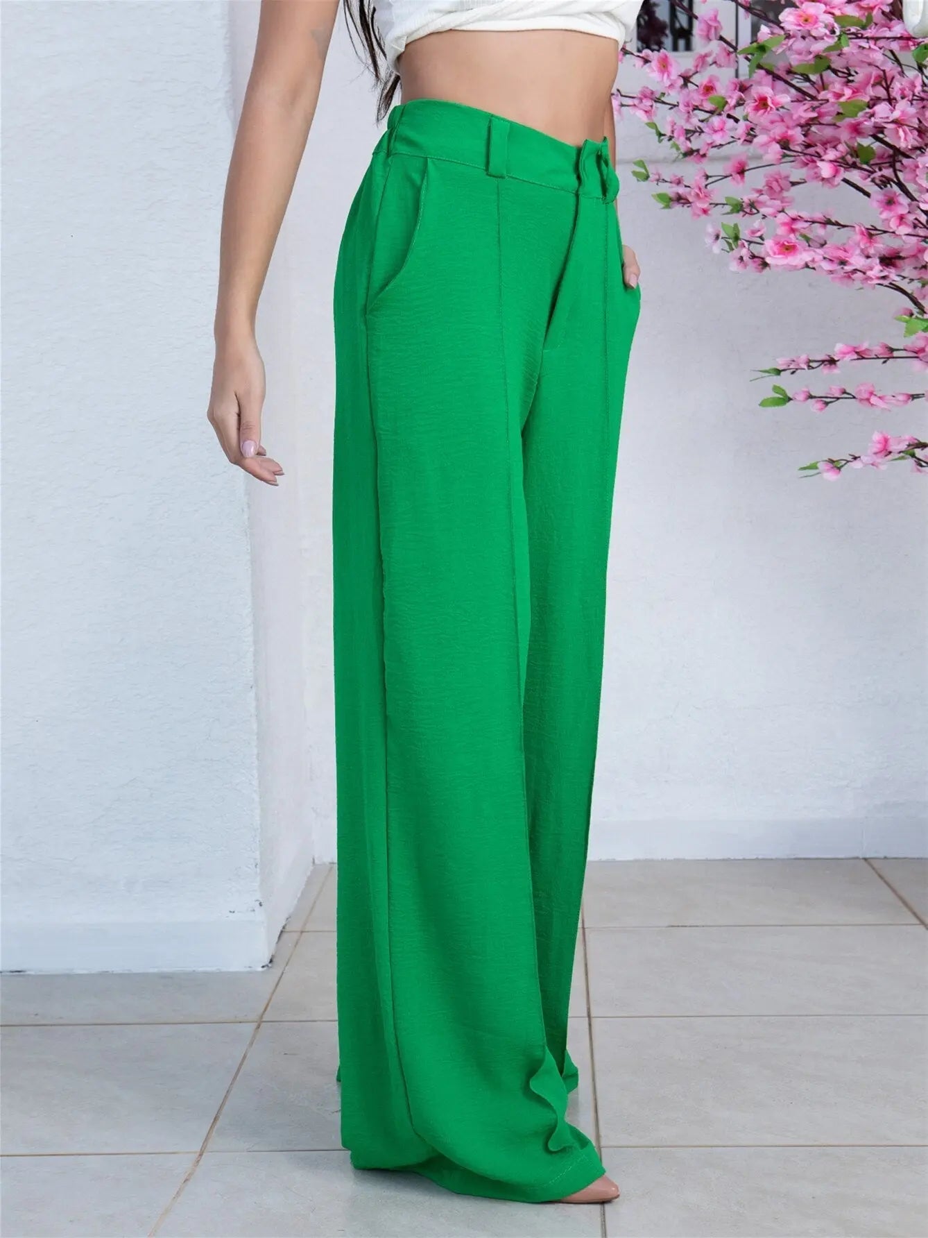 Calça Pantalona Feminina Cintura Alta - Loja Luniva
