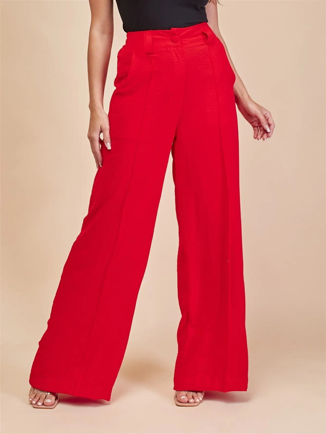 Calça Pantalona Feminina Cintura Alta - Loja Luniva