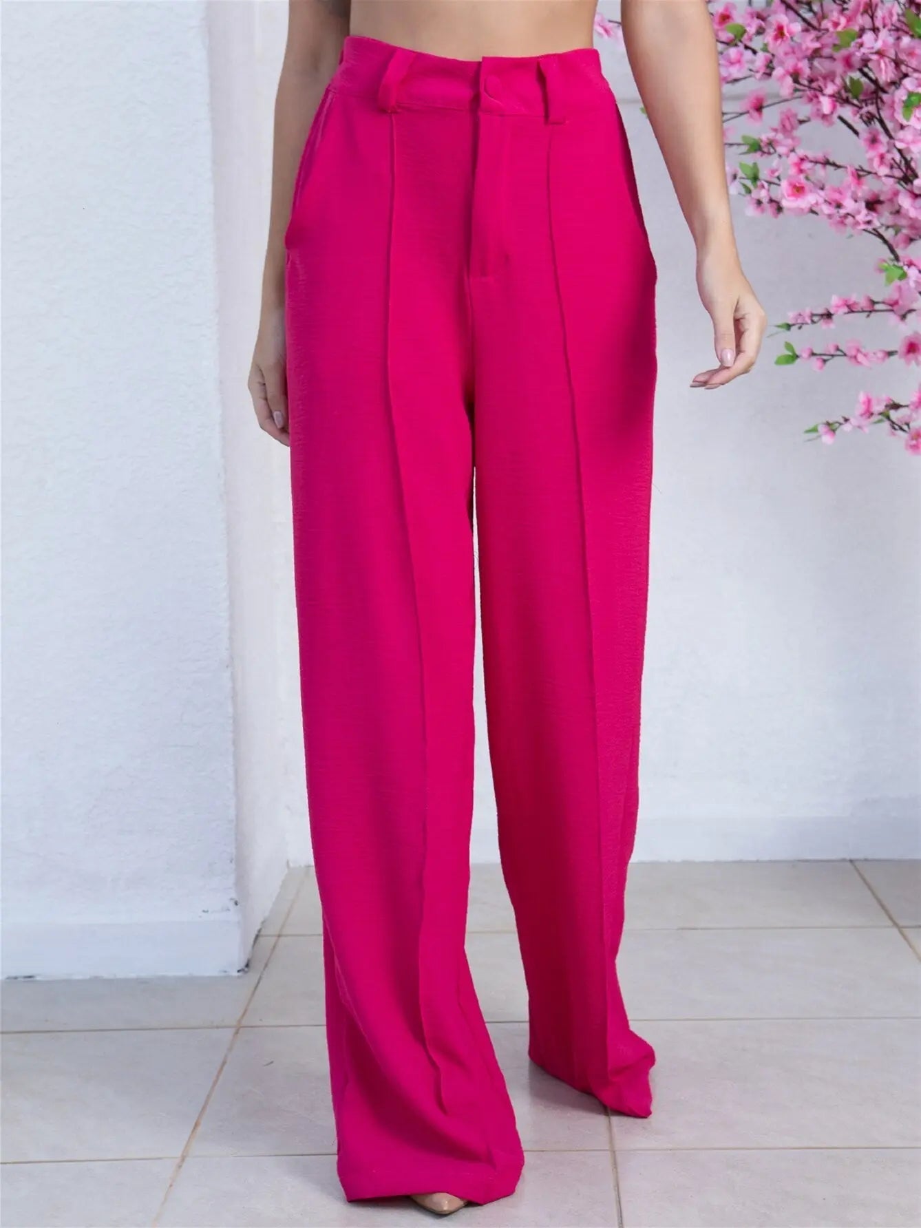 Calça Pantalona Feminina Cintura Alta - Loja Luniva