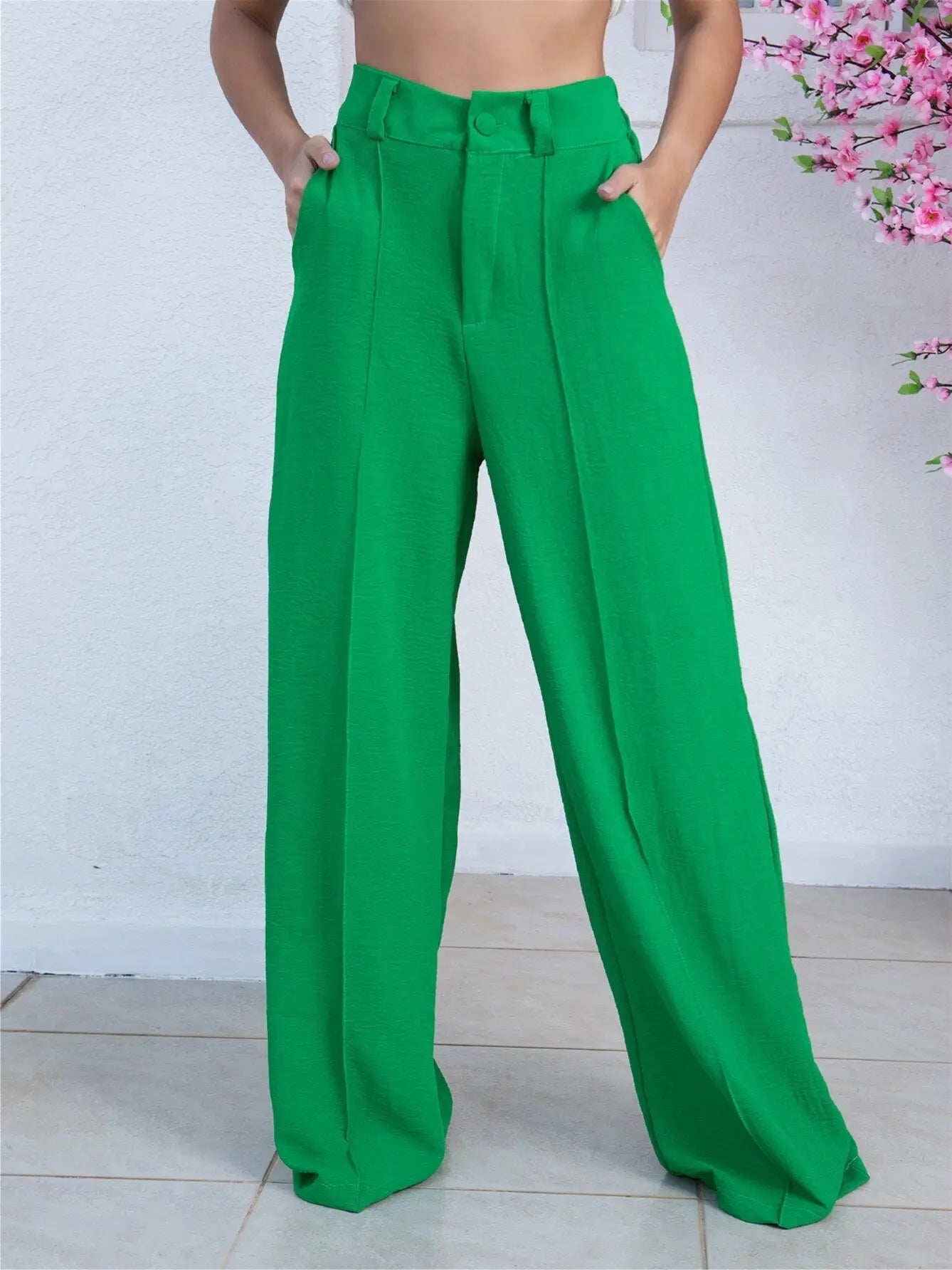 Calça Pantalona Feminina Cintura Alta - Loja Luniva