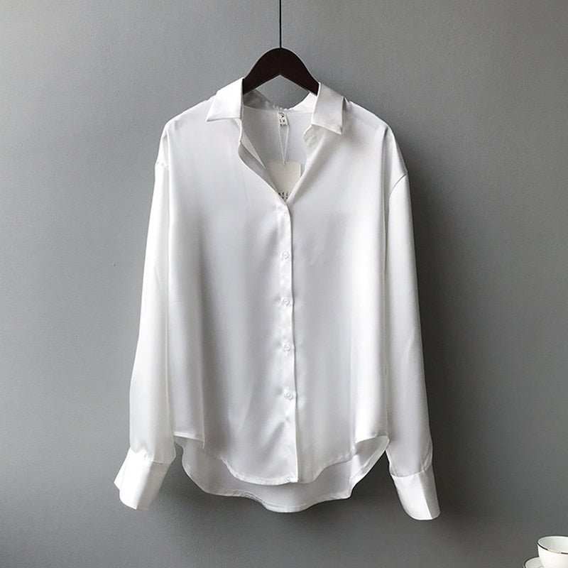 Camisa Feminina Social de Cetim - Loja Luniva