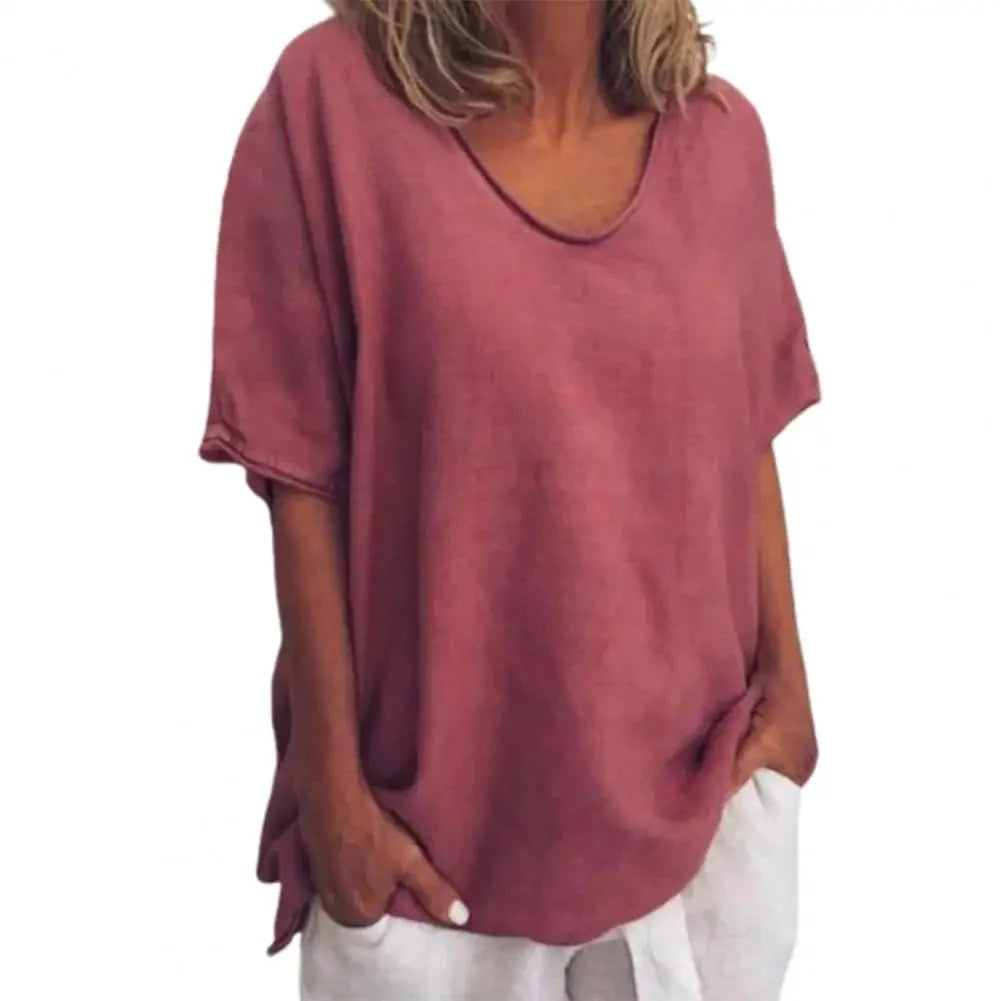 Camisa Feminina Manga Curta Gola V Giane - Loja Luniva