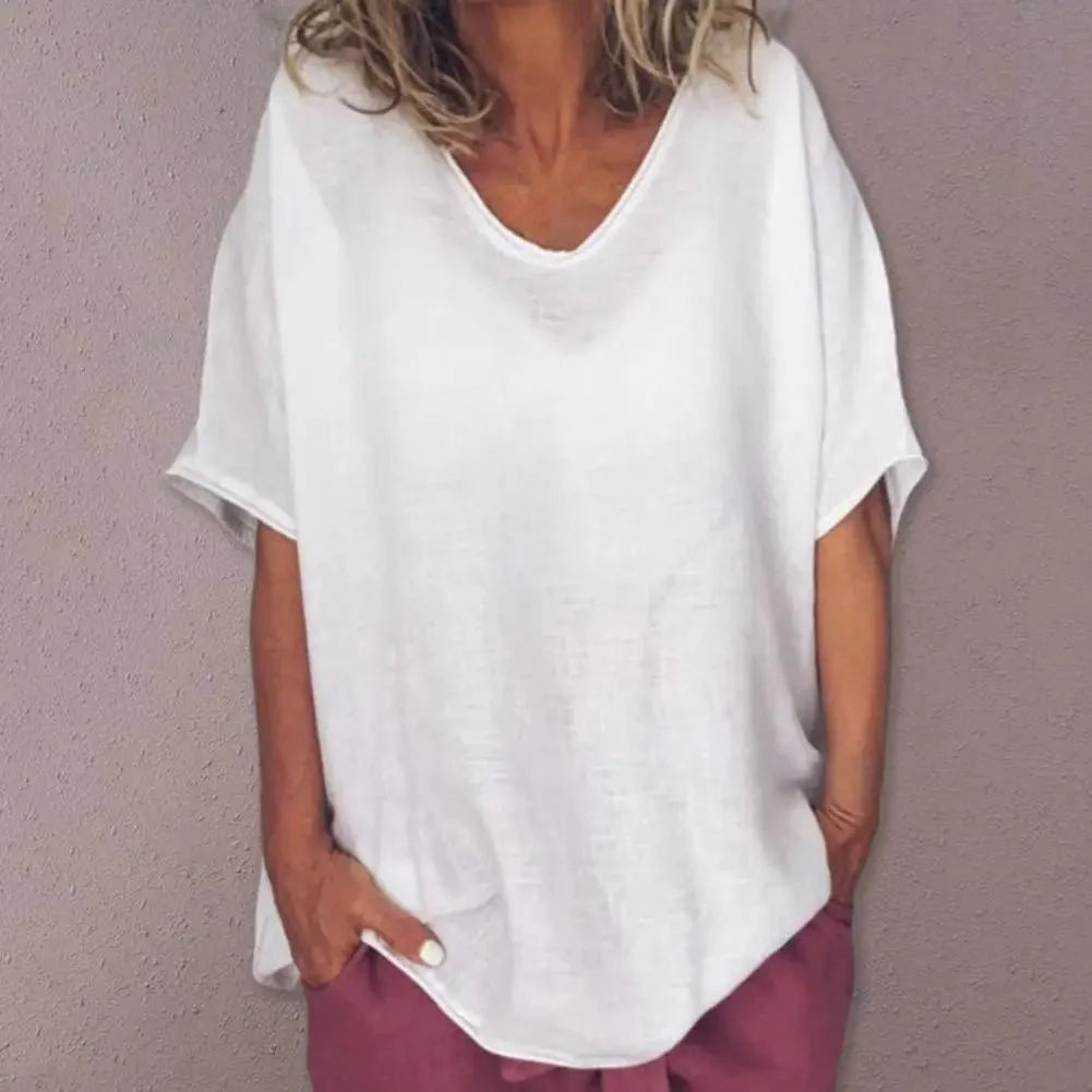 Camisa Feminina Manga Curta Gola V Giane - Loja Luniva