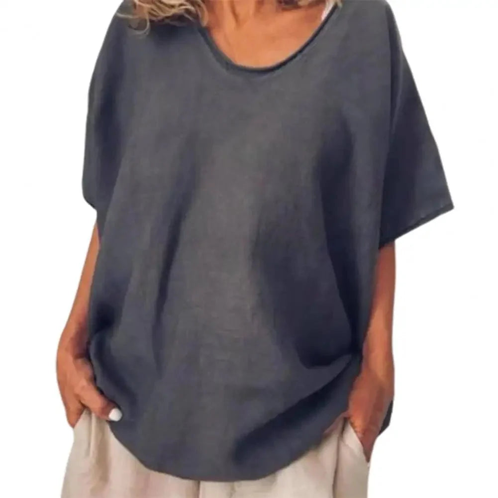 Camisa Feminina Manga Curta Gola V Giane - Loja Luniva