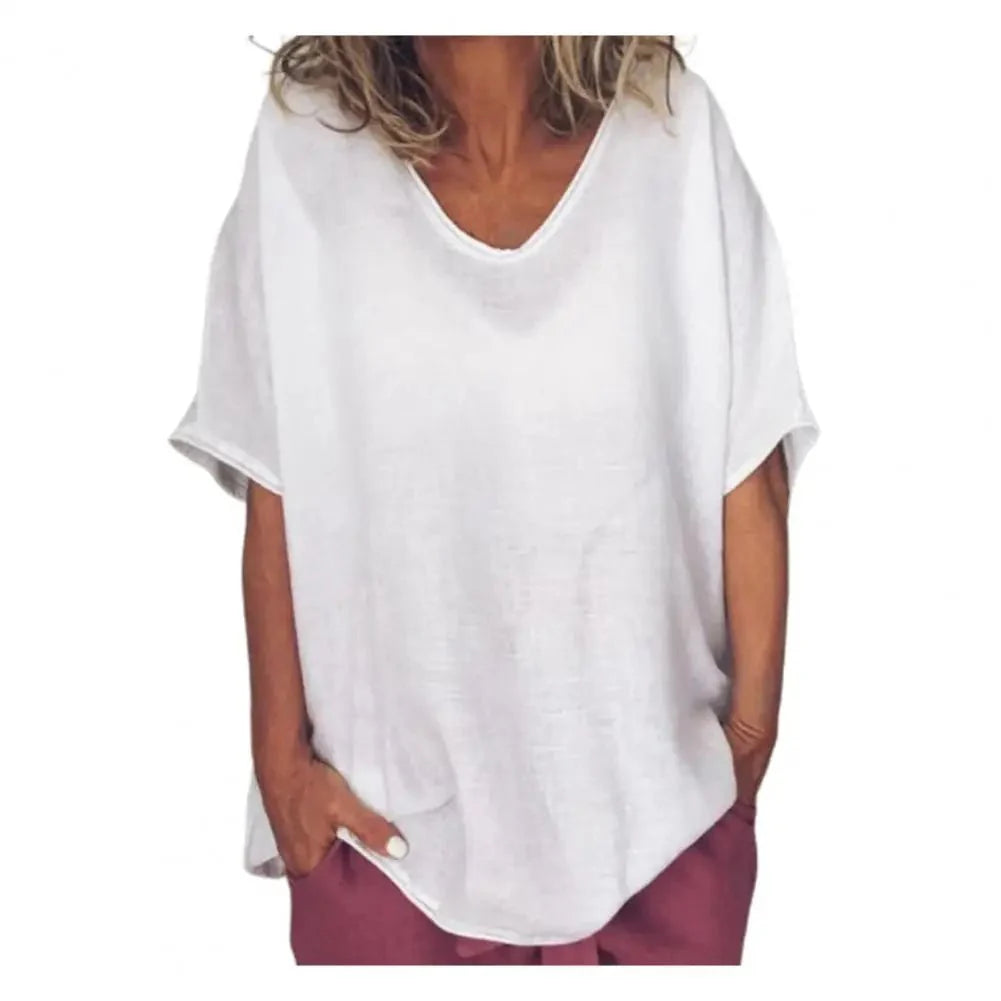 Camisa Feminina Manga Curta Gola V Giane - Loja Luniva