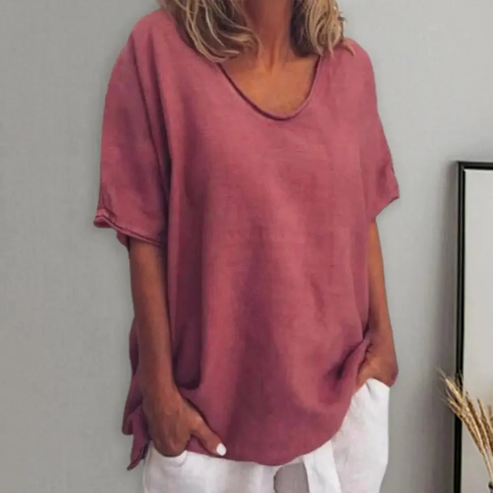 Camisa Feminina Manga Curta Gola V Giane - Loja Luniva