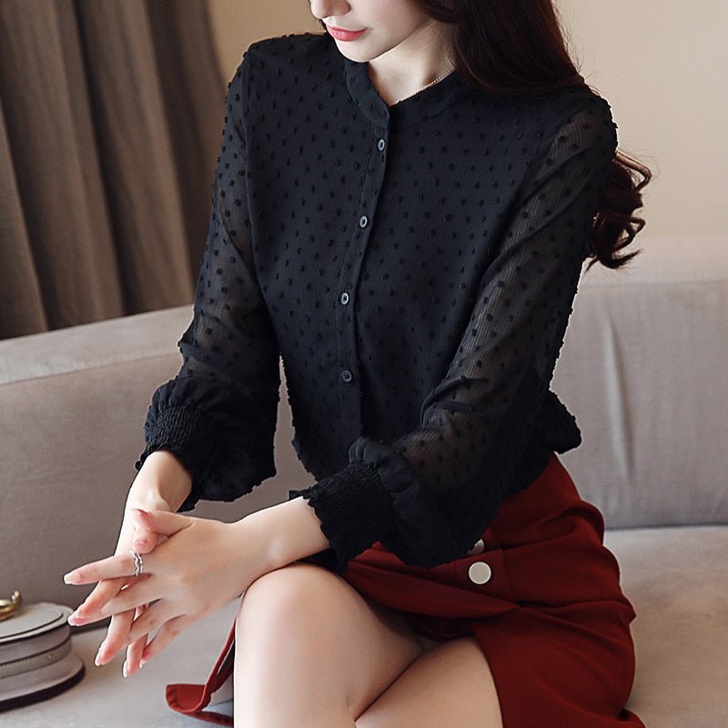 Camisa Feminina Social Com Textura - Loja Luniva