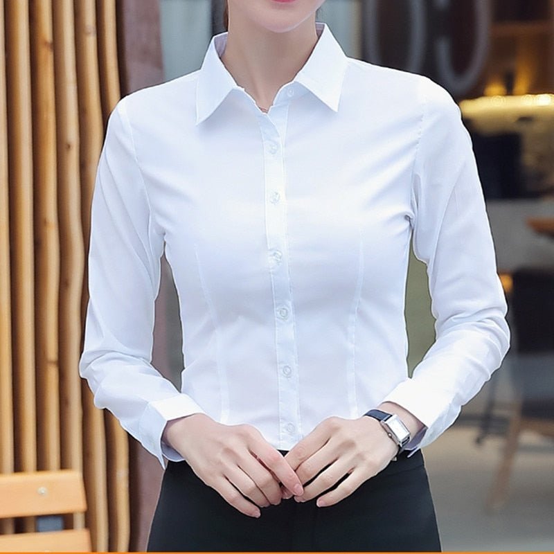 Camisa Feminina Social De Algodão - Loja Luniva