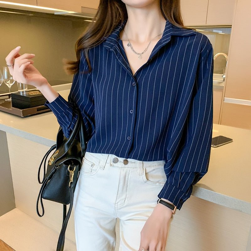 Camisa Feminina Social Listrada - Loja Luniva