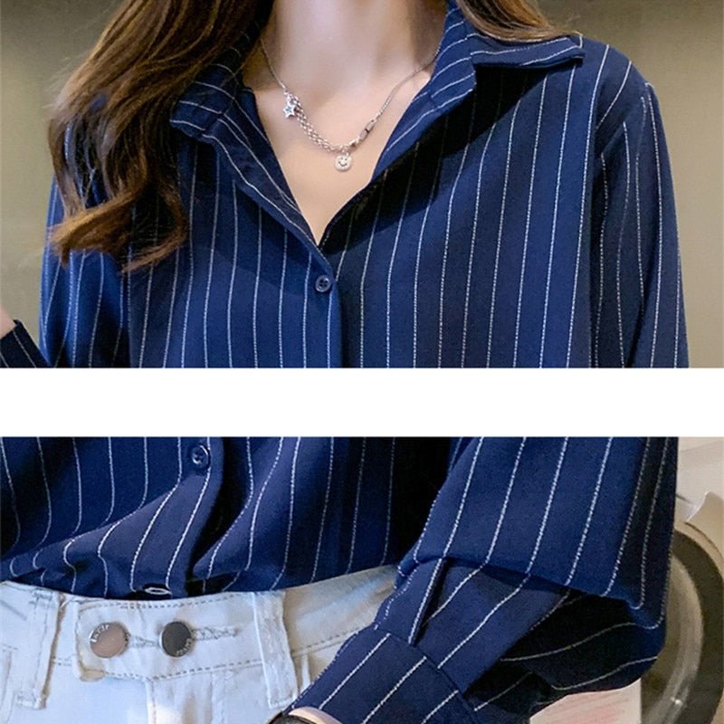 Camisa Feminina Social Listrada - Loja Luniva